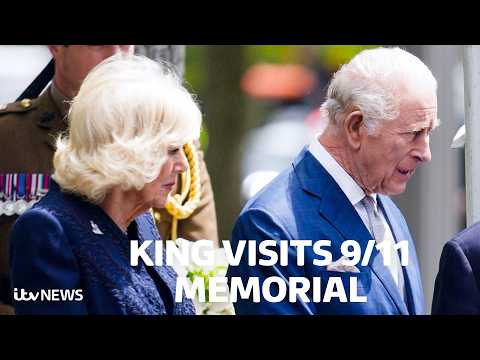 King’s royal tour continues as he visits 9/11 memorial