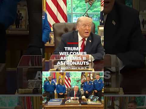 Trump welcomes Artemis II astronauts to Oval Office