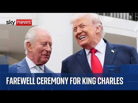 Donald Trump hosts farewell ceremony for King Charles