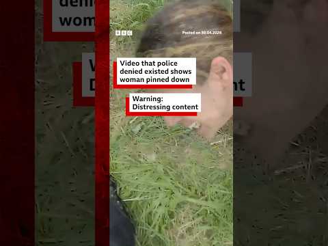 Video that police denied existed shows woman pinned down. #BBCNews
