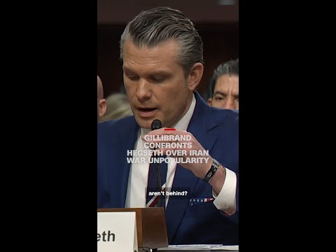 Gillibrand confronts Hegseth over Iran war unpopularity