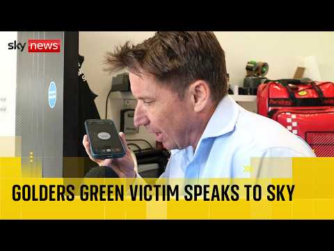 Victim of Golders Green stabbing speaks to Sky News: ‘I had no warning at all’