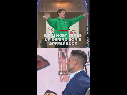 ESPN host tears up during son’s appearance