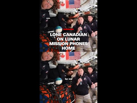 Lone Canadian on lunar mission phones home