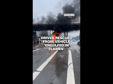 Driver Rescued from vehicle ‘engulfed in flames’