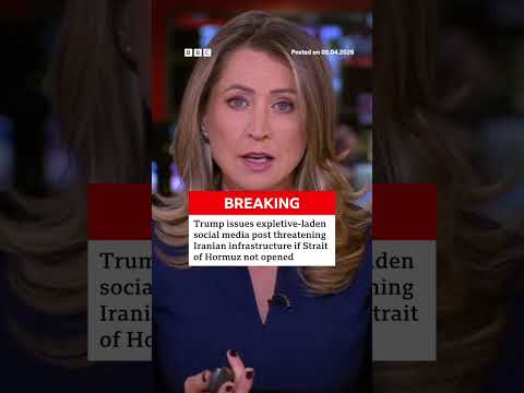 Trump issues expletive-laden threat to Iran demanding Strait of Hormuz be opened. #BBCNews