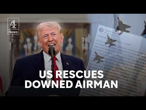 US rescues downed airman as Trump threatens Tehran
