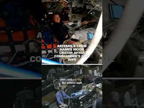 Artemis II crew names moon crater after commander’s late wife