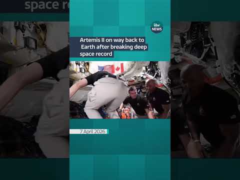 Artemis II on way back to Earth after breaking deep space record