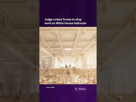 Trump ordered to stop work on ballroom