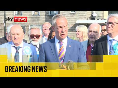 Farage delivers speech after Reform UK make major gains in elections