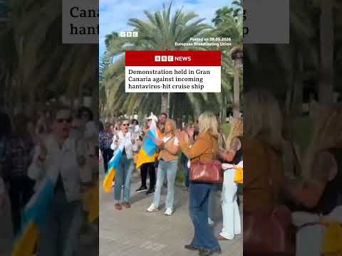 Demonstration held in Gran Canaria against incoming hantavirus-hit cruise ship. #Hantavirus #Shorts