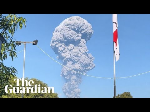 Ash cloud rises from Mount Dukono eruption in Indonesia