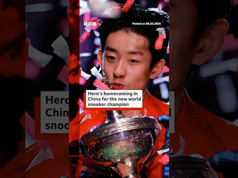 Hero’s welcome in China for world snooker champion Wu Yize. #BBCNews