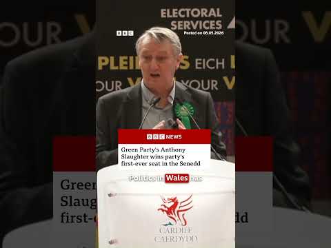 Welsh Green Party leader Anthony Slaughter secured the party’s first seat in the Senedd. #BBCNews