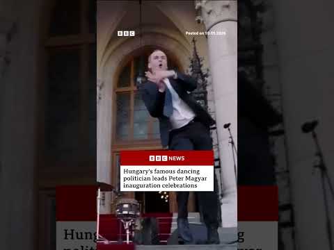 Hungary’s famous dancing politician leads Peter Magyar inauguration celebrations. #BBCNews