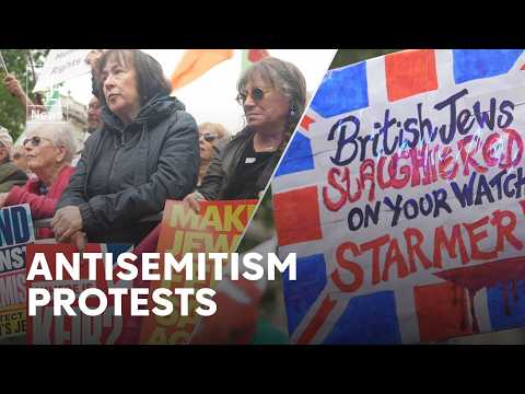 Thousands join antisemitism rally outside Downing Street