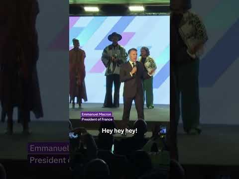 Macron calls for silence at Africa summit