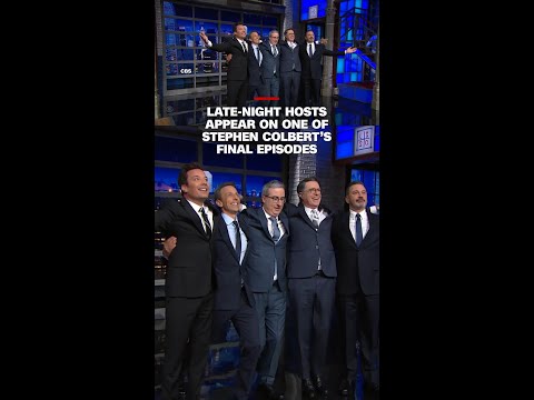 Late-night hosts appear on one of Stephen Colbert’s final episodes