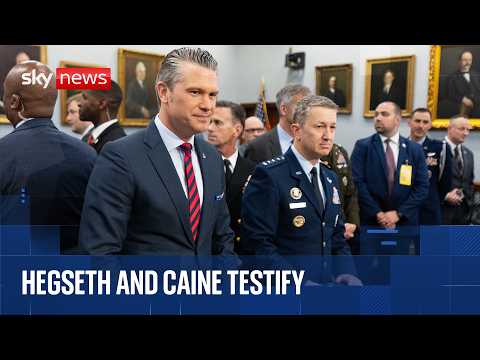Pete Hegseth and General Dan Caine face grilling in Congress budget hearing