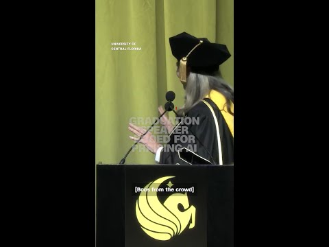 Graduation speaker booed for praising AI