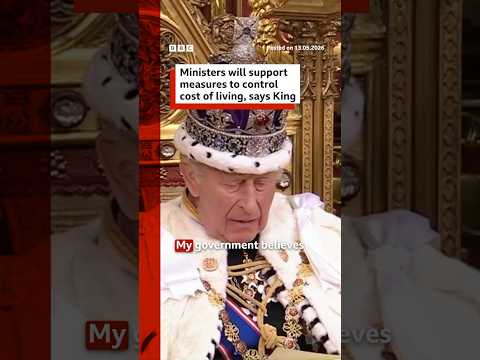 Ministers will support measures to control cost of living, says King Charles. #BBCNews