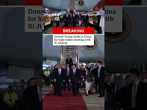 Donald Trump lands in China for high-stakes meeting with Xi Jinping. #BBCNews