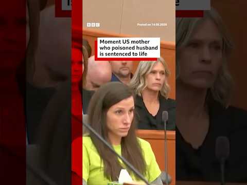 Moment US mother who poisoned husband is sentenced to life. #Utah #BBCNews