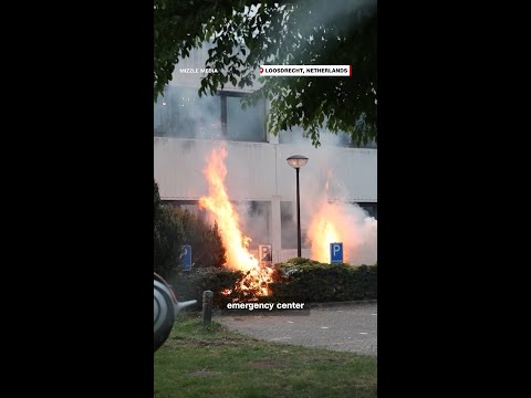 Dutch asylum center set on fire by far-right protestors