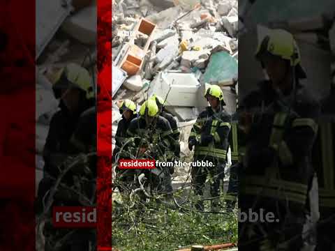 Rescuers pull dead from rubble of Kyiv flats after Russian strikes. #Ukraine #BBCNews