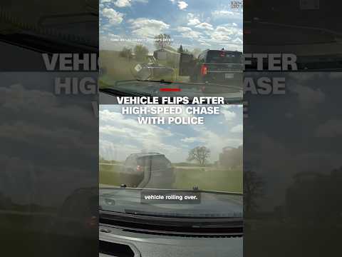 Vehicle flips after high-speed chase with police