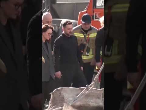 Zelenskyy visits Kyiv strike site after 24 killed in huge Russian attack