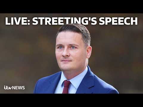Watch LIVE – Wes Streeting gives first speech since quitting Keir Starmer’s cabinet