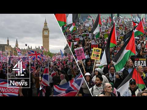 Pro-Palestine and Unite the Kingdom rallies bring thousands to London