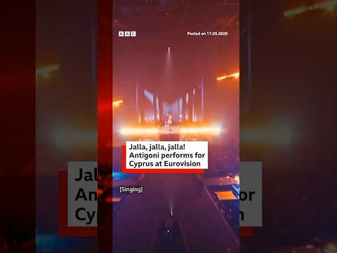 Antigoni performs for Cyprus at Eurovision. #Jalla #BBCNews