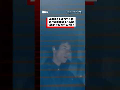 Czechia’s Eurovision performance hit with technical difficulties. #DanielZizka #BBCNews
