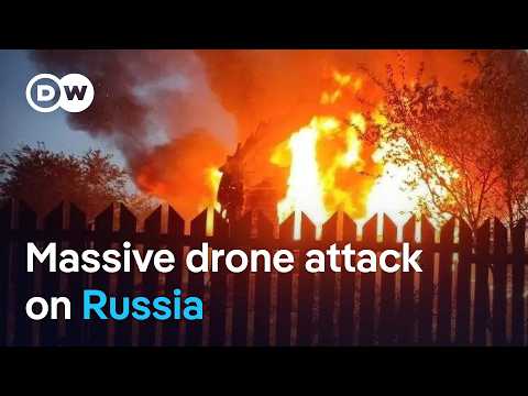 Ukraine launches one of its biggest-ever drone strikes on Russia | DW News