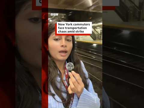 NYC commuters facing transportation chaos with train workers on strike. #NYC #LIRR #USNews #BBCNews