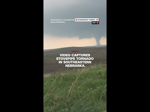 Video captures stovepipe tornado in southeastern Nebraska