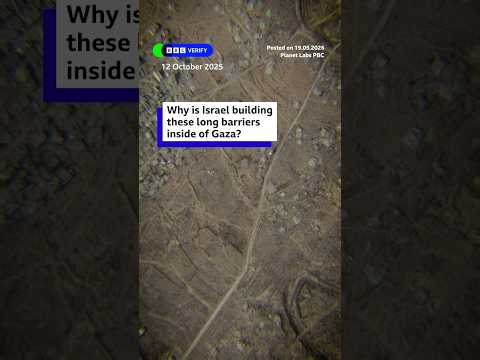 Why is Israel building these long barriers inside Gaza? #BBCNews