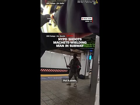 NYPD shoots machete-wielding man in subway