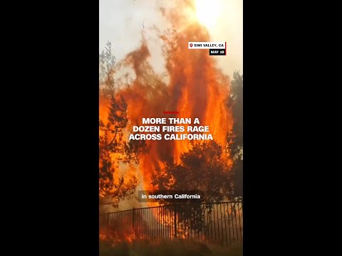 More than a dozen fires rage across California