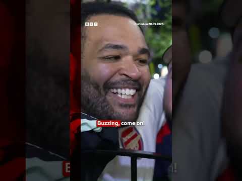 Arsenal fans were in party mode after winning their first Premier League title in 22 years. #BBCNews
