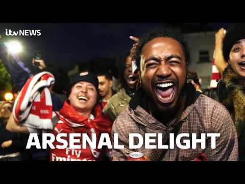 6 minutes of Arsenal fans going wild after winning Premier League