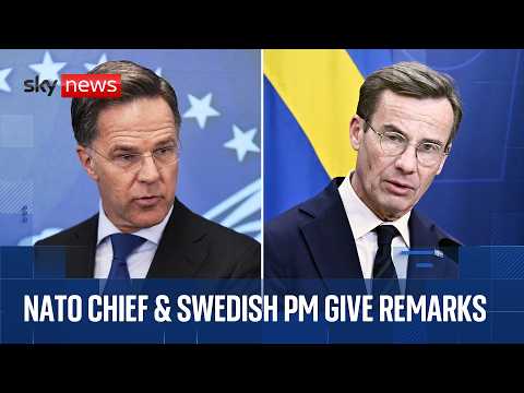 NATO chief Mark Rutte and Swedish PM Ulf Kristersson hold news conference