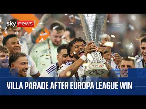 Aston Villa holds bus parade after winning Europa League
