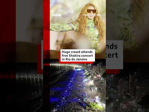 Shakira holds free concert on Copacabana beach in Rio de Janeiro. #Shakira #Brazil #BBCNews