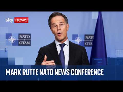 NATO chief Mark Rutte delivers remarks after meeting foreign ministers in Sweden