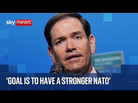 US Secretary of State Marco Rubio speaks at NATO summit