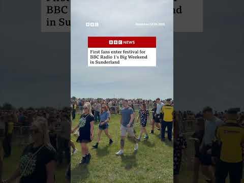 First BBC Radio 1’s Big Weekend fans arrive at festival in Sunderland. #BigWeekend #BBCNews